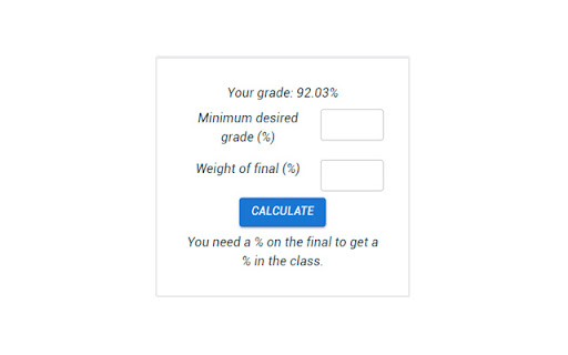 Canvas Final Grade Calculator