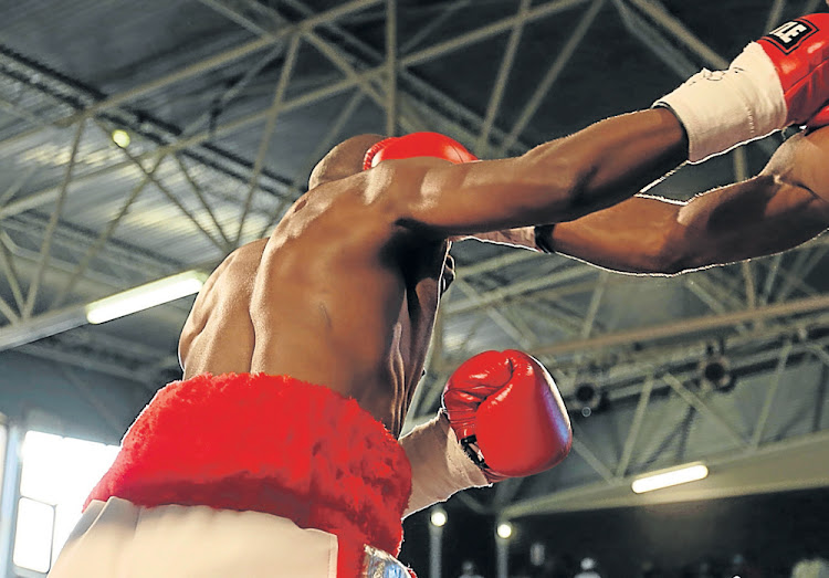 Two boxers in the ring