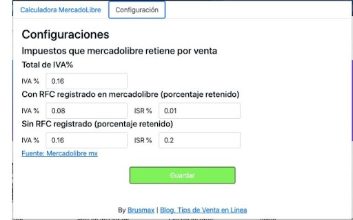 Calculadora MercadoLibre