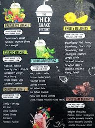 The Thick Shake Factory menu 1