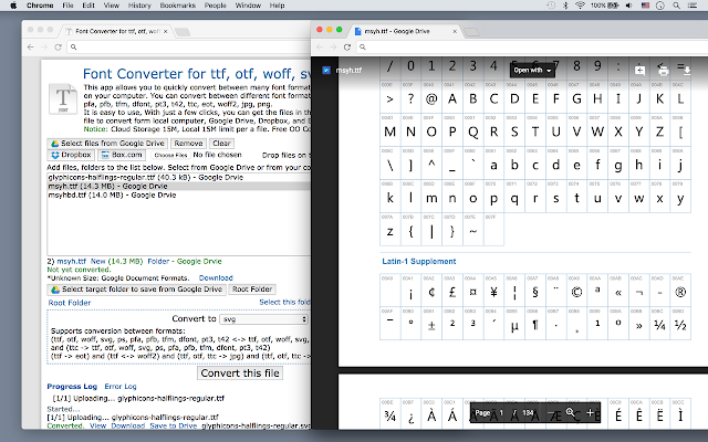 Screenshot of Font Converter