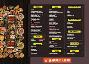 Barbeque Nation menu 