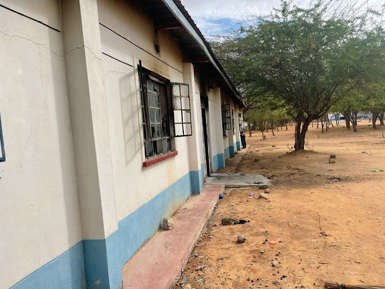 The dormitory at NEP girls high school in Garissa that was razed down.