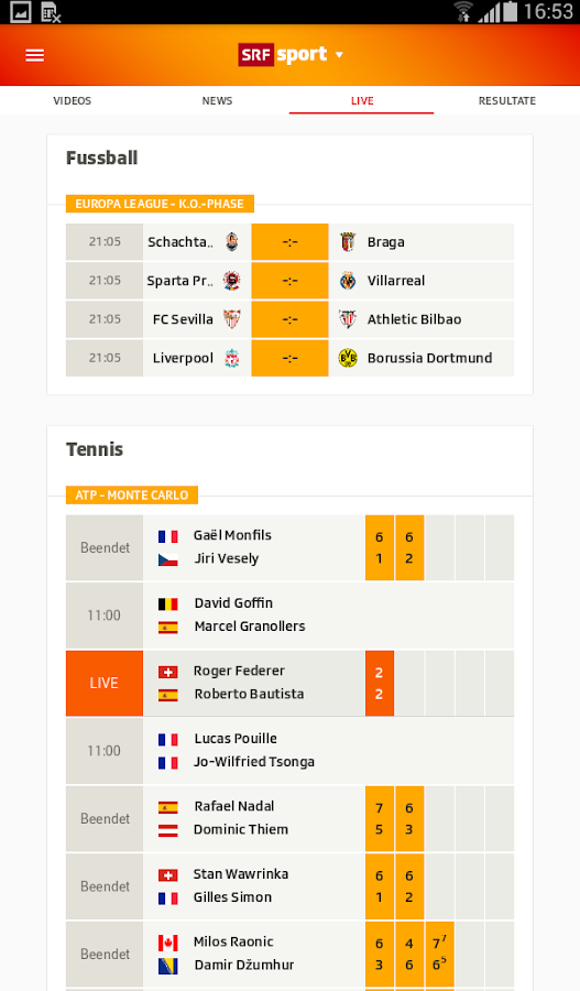 SRF Sport - Fussball, Tennis, Ski, Hockey - Android Apps ...