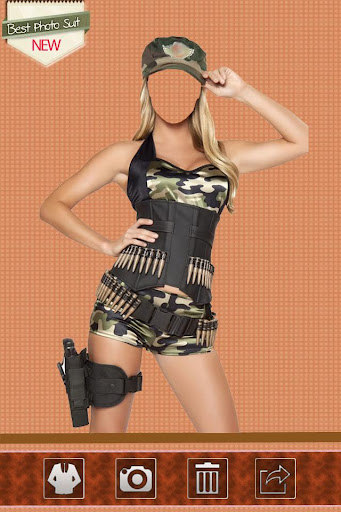 Woman Army Photo Suit