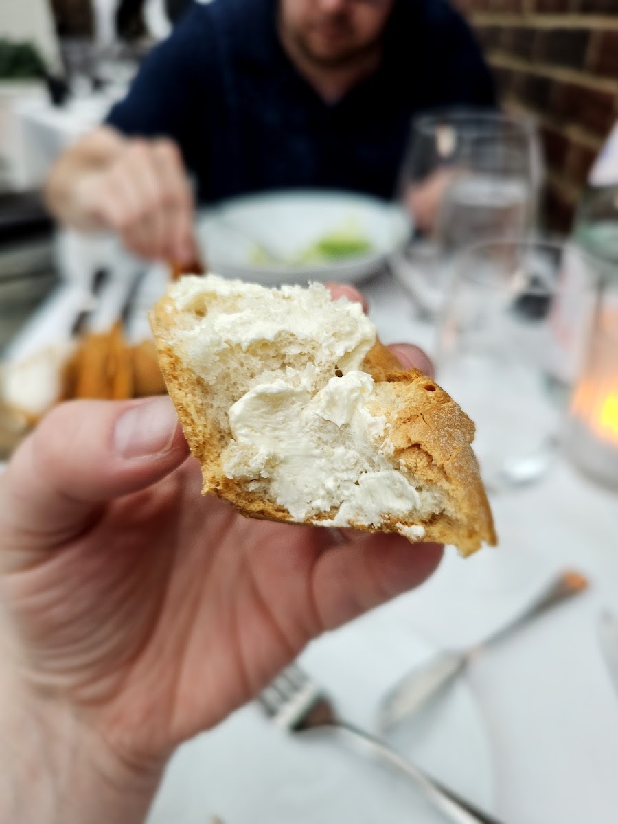 Amazing butter on GF dinner rolls