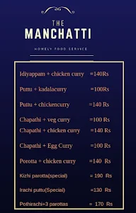 Manchatti - Homely Food menu 1