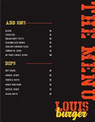 Louis Burger menu 3