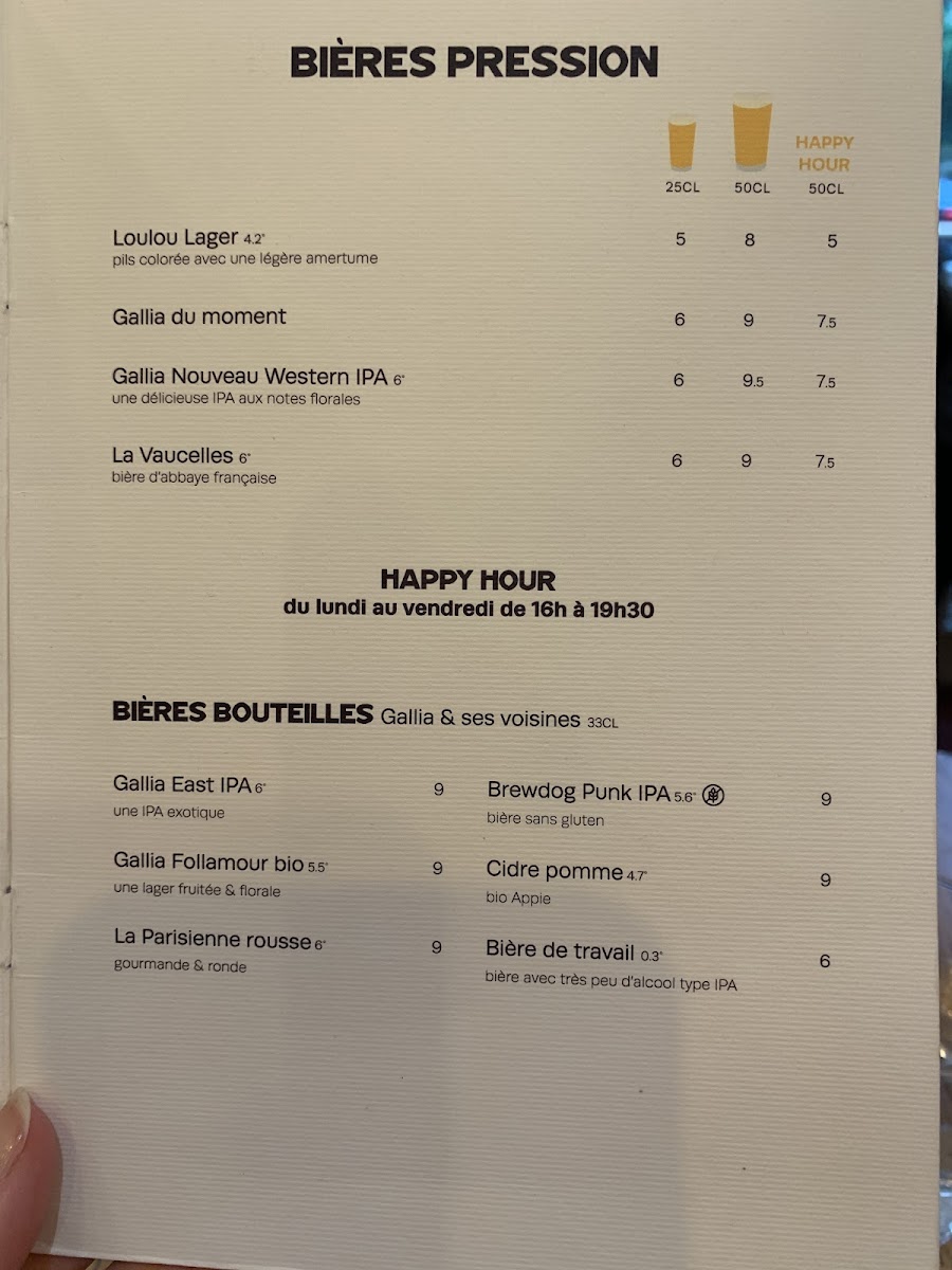 Loulou gluten-free menu