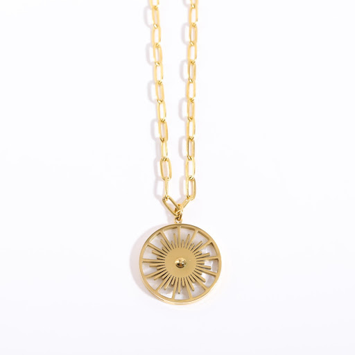 Title 1, Dial Time Fritillary Pendant Titanium Steel She...