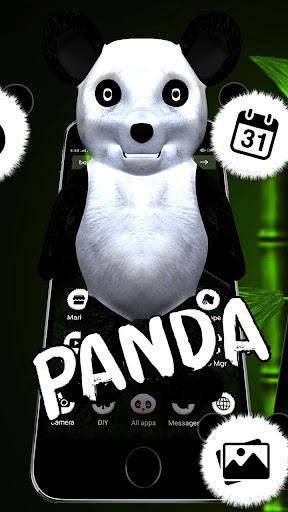 3D Cute Panda Forest Launcher Theme ?