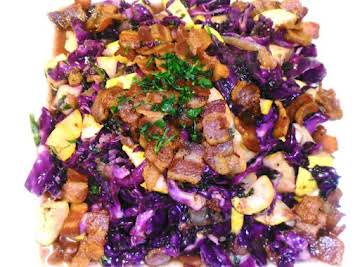 Braised Cabbage Squash & Bacon