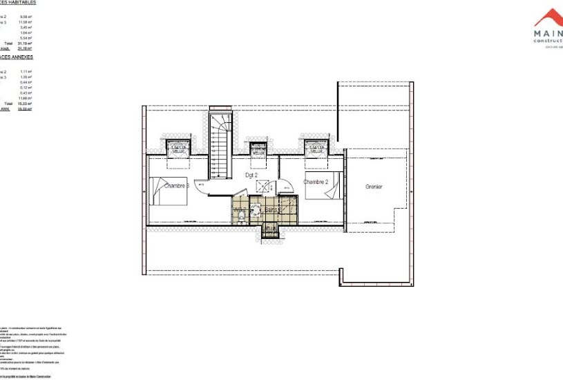  Vente Terrain + Maison - Terrain : 416m² - Maison : 113m² à Aigné (72650) 