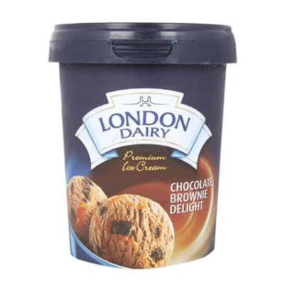 London Dairy Ice Cream - Chocolate Brownie Delight, Family Pack - 500 ml