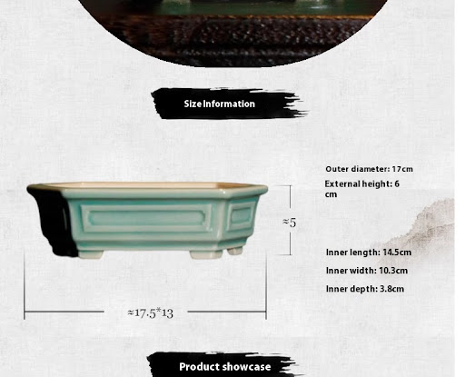 Title 1, Purple Sand Flower Pot Ceramic Basin Hexagonal ...