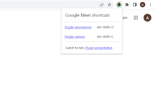 Google Meet Microphone Toggle