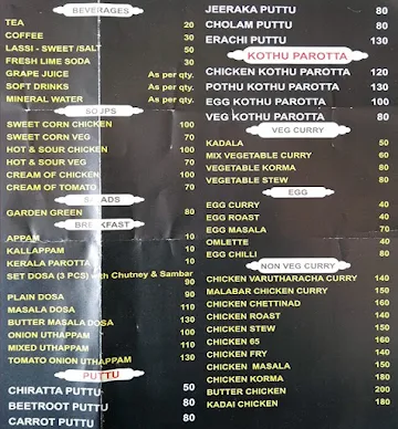 Annie's - Kerala Kitchen menu 