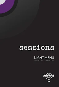 Sessions- Hard Rock Hotel menu 1