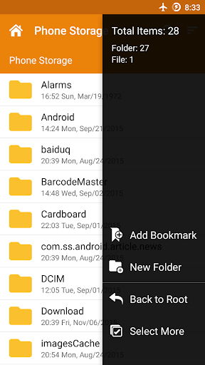 Screenshot File Manager - Droid Files