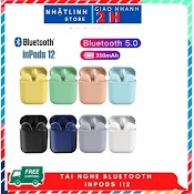 Tai Nghe Bluetooth 5.0 I12 Tws - Cảm Biến Vân Tay, Hàng Chính Hãng