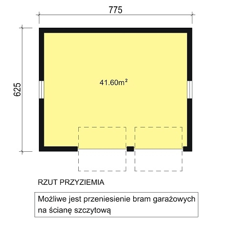 BG-04 wariant - Rzut garażu