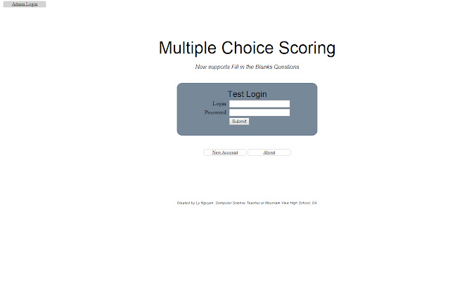 Multiple Choice Scoring chrome extension