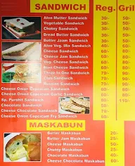 Purohit Sandwich menu 1