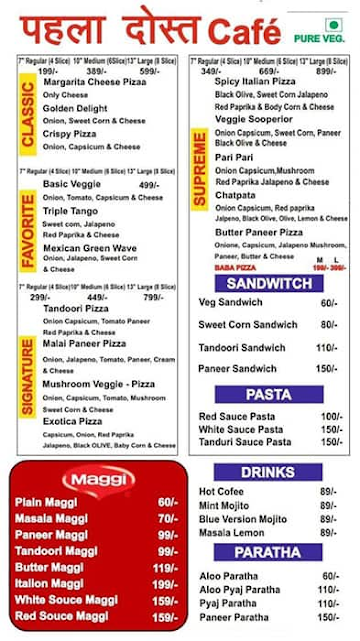 Phla Dost Cafe menu 