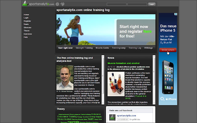 sportanalytix.com online training log