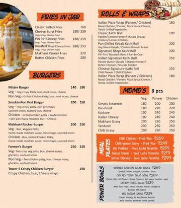 Little Chef Cafe menu 