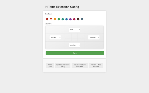 HiTable: Instant Table Analysis