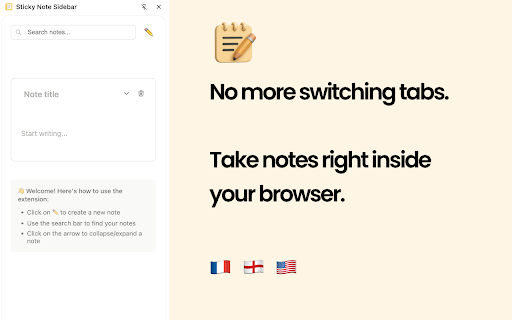 Sticky Note Sidebar