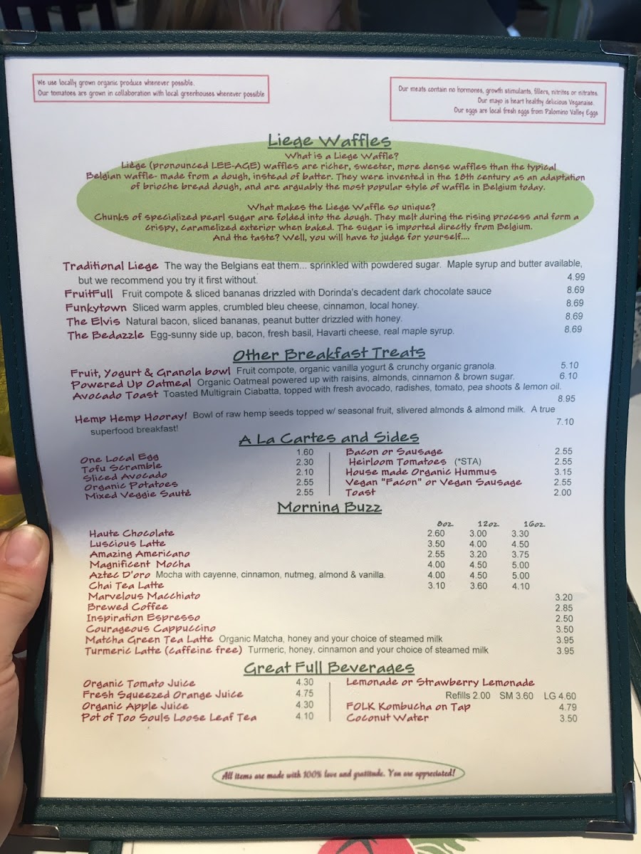 Breakfast menu page 2