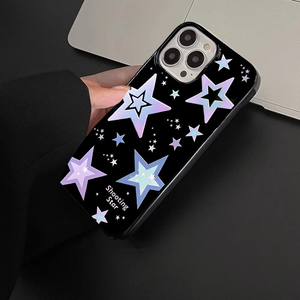 Title 6, Creative Niche Purple Star Mobile Phone Case. P...