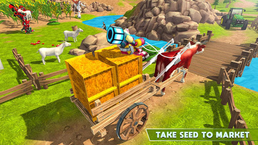 Super Robot Farmer Village Tractor Farming