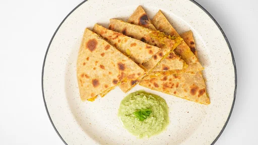 Scrambled Tofu Paratha