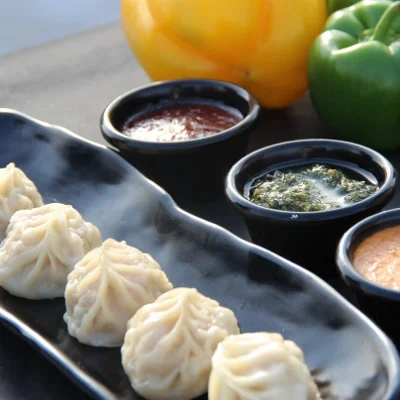 Chicken Celery Garlic Dimsums (Momos)