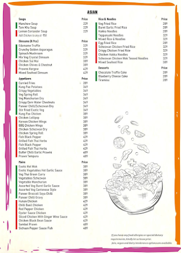 Luna Luna menu 