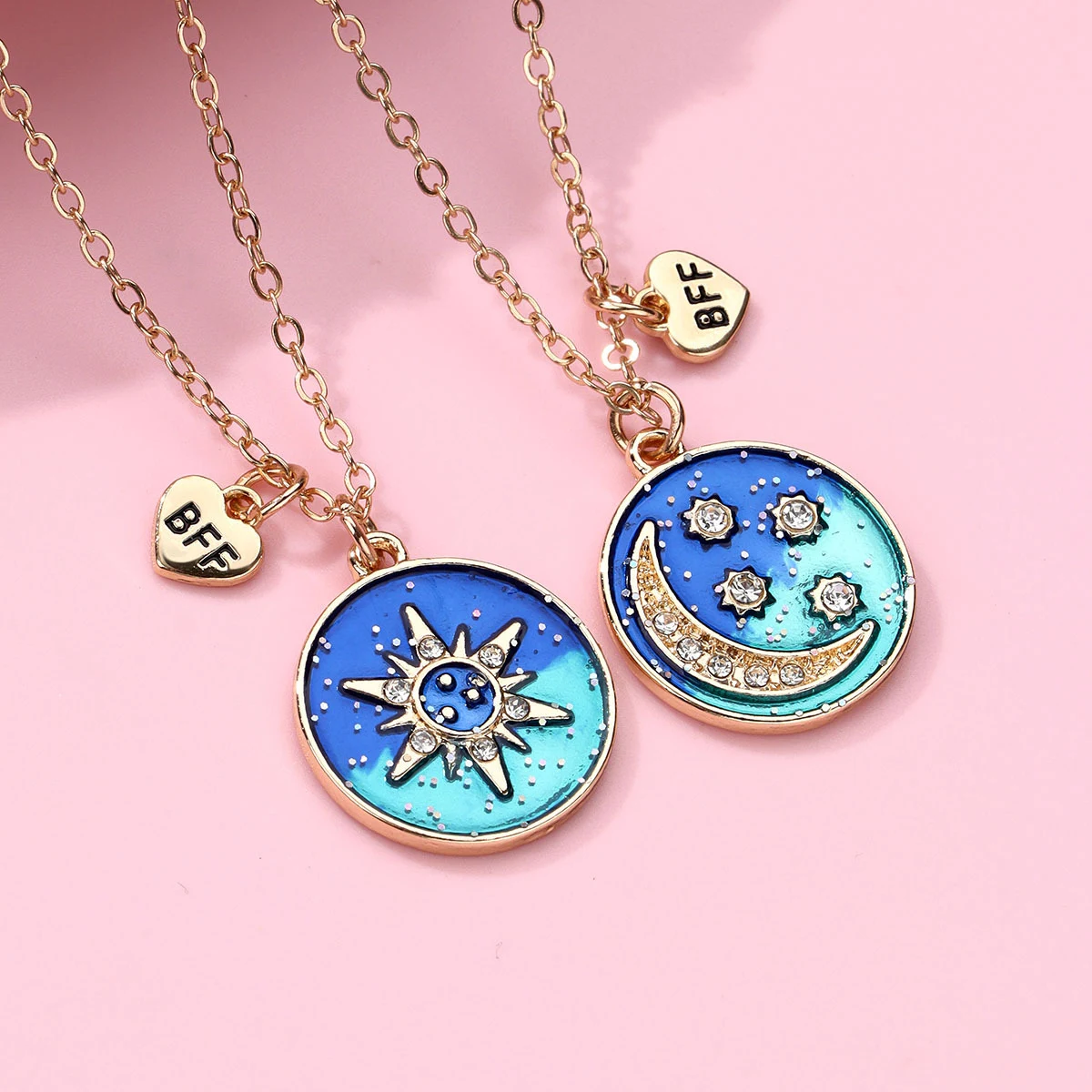 Title 3, Collier de couple Soleil Lune XINGX Alliage Hui...