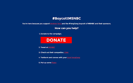 #BoycottMSNBC