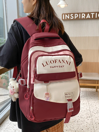Title 1, Korean Style School Backpack College Style Larg...