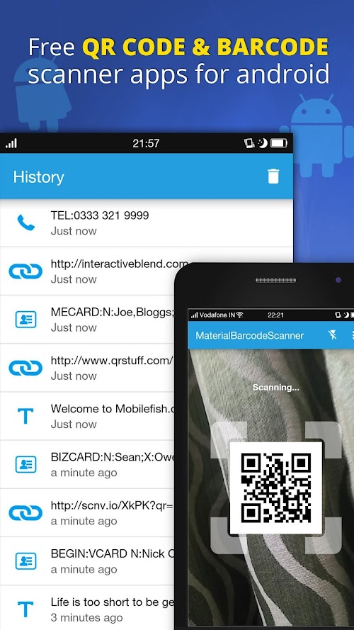 Android application Qr &amp; Barcode Scanner screenshort