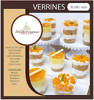 D Cake Creations menu 5