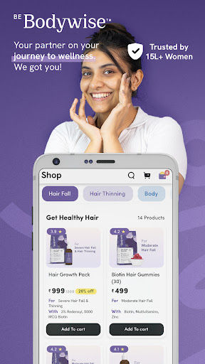 Screenshot Be Bodywise Women's Health App