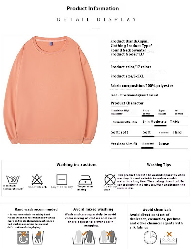 Title 4, European Code Round Neck Sweater Long Sleeve Wo...