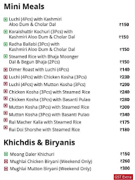 Bengali Bhuri Bhoj menu 1