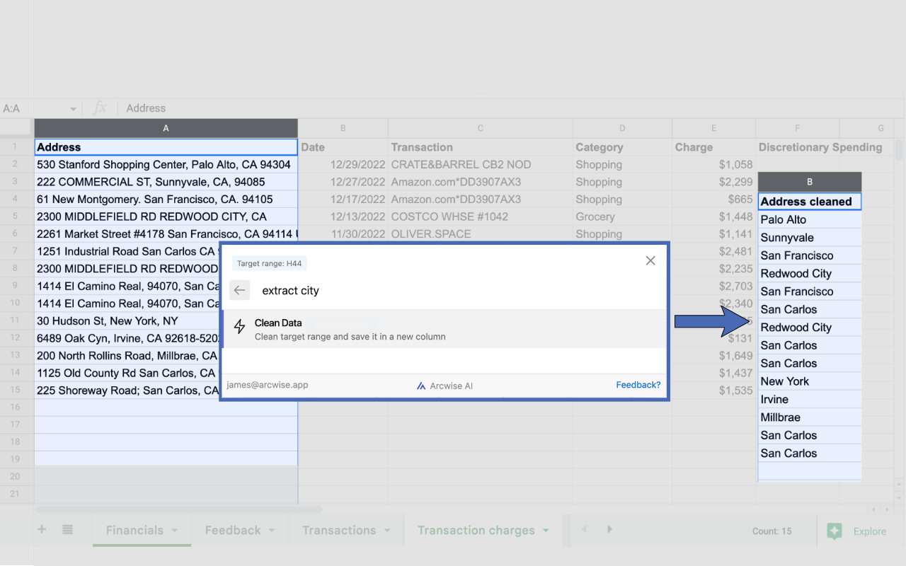 Arcwise AI – GPT Copilot for Sheets Preview image 1