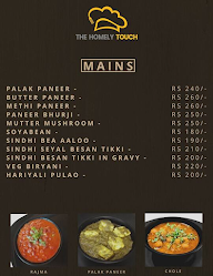 The Homely Touch menu 2