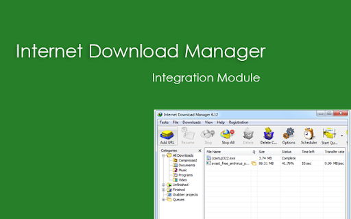 IDM™ Download Manager Integration Module