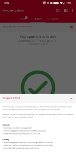 Oxygen Updater Screenshot